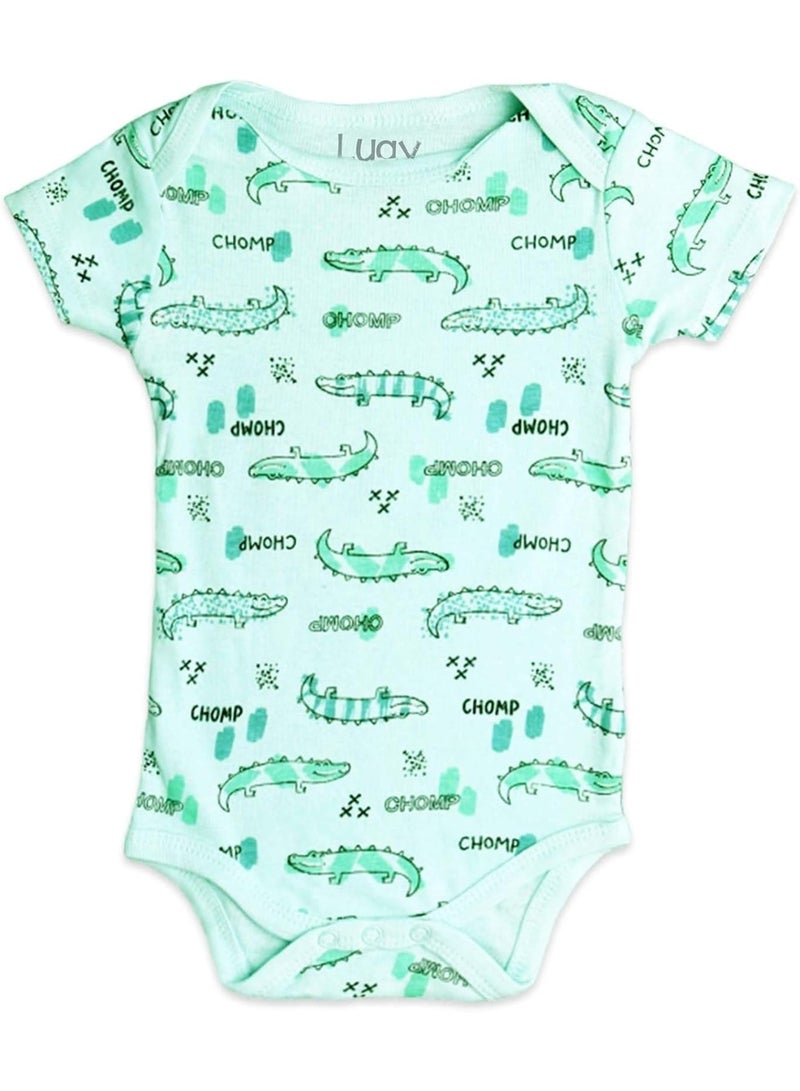 لؤي 100٪ قطن عضوي | رومبر للأطفال | ملابس نوم | جمبسوت | وندر سوت للأطفال الرضع – مناسب للأولاد والبنات حديثي الولادة والرضع والأطفال الصغار، بتصاميم وألوان زاهية تضفي مظهراً احتفالياً مميزاً. - Image 4